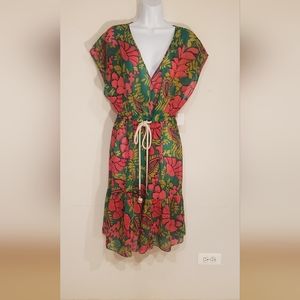 Milly cabana Swimsuit Cover Up Tunic Mini Dress